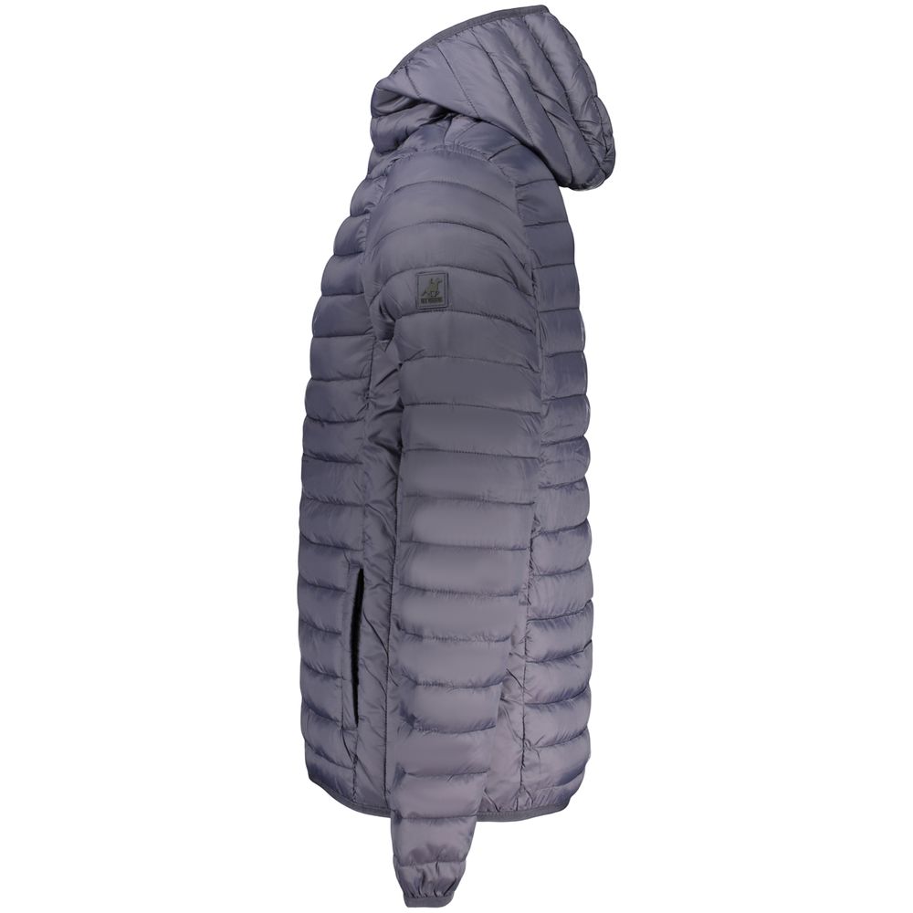 Hooded Windbreaker Jacket by U.S. Grand Polo for men in polyamide polyester & cotton blue showcases a modern silhouette, integrating pockets, hooded & windproof and a modern for a sophisticated finish.