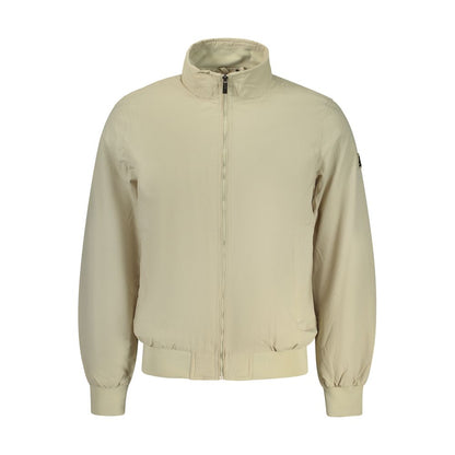 Bomber Jacket by U.S. Grand Polo for men in polyester beige features a city-ready silhouette, detailed with pockets and a city-ready .