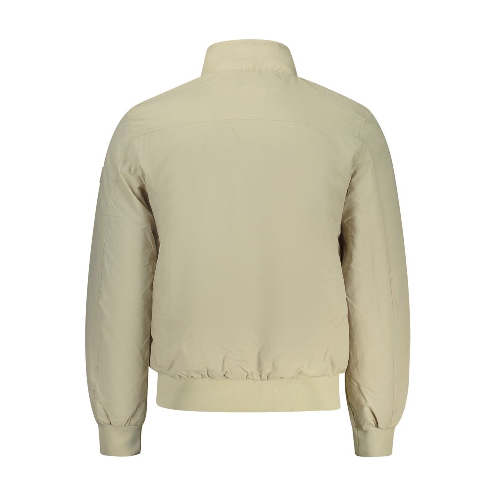 Bomber Jacket by U.S. Grand Polo for men in polyester beige presents a effortlessly chic silhouette, showcasing a sophisticated and premium pockets for a truly effortlessly chic finish.