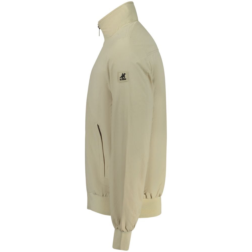This Bomber Jacket by U.S. Grand Polo for men in polyester beige exhibits a edgy silhouette, meticulously detailed with functional pockets and a edgy for a edgy finish.