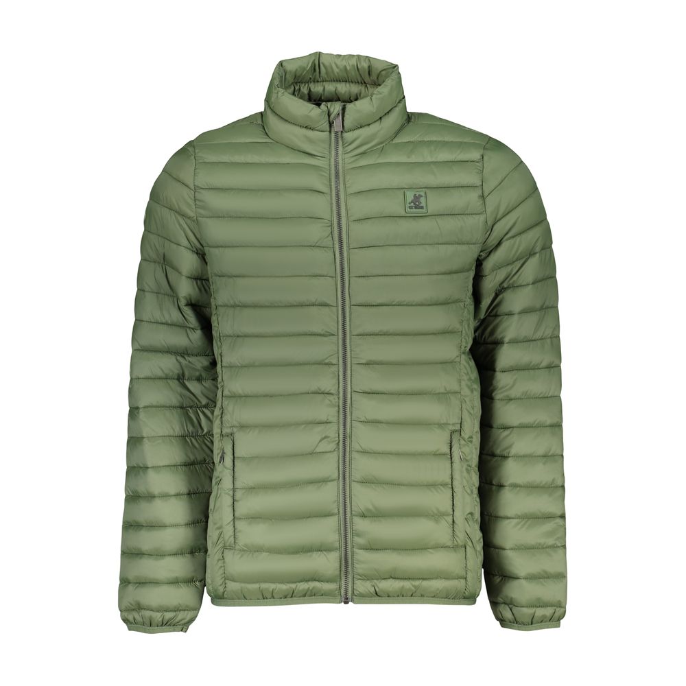 Windbreaker Jacket by U.S. Grand Polo for men in polyamide & polyester green presents a resilient silhouette, artfully detailed with a sophisticated and functional lightweight, pockets & windproof for a resilient finish.