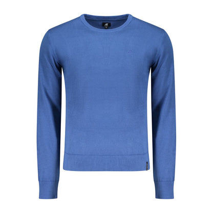Sweatshirt by U.S. Grand Polo for men in cotton blue features an provocated silhouette, detailed with a provocated and a refined crew neckline for a sophisticated aesthetic.