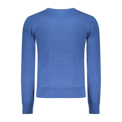 Sweatshirt by U.S. Grand Polo for men in cotton blue presents a smart casual silhouette, featuring a smart casual crew neckline and for a sophisticated look.