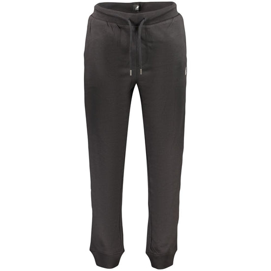 Joggers by U.S. Grand Polo for men in cotton polyester black, blue & print presents a tailored silhouette, showcasing a tailored and long cut with a refined for a truly tailored aesthetic.