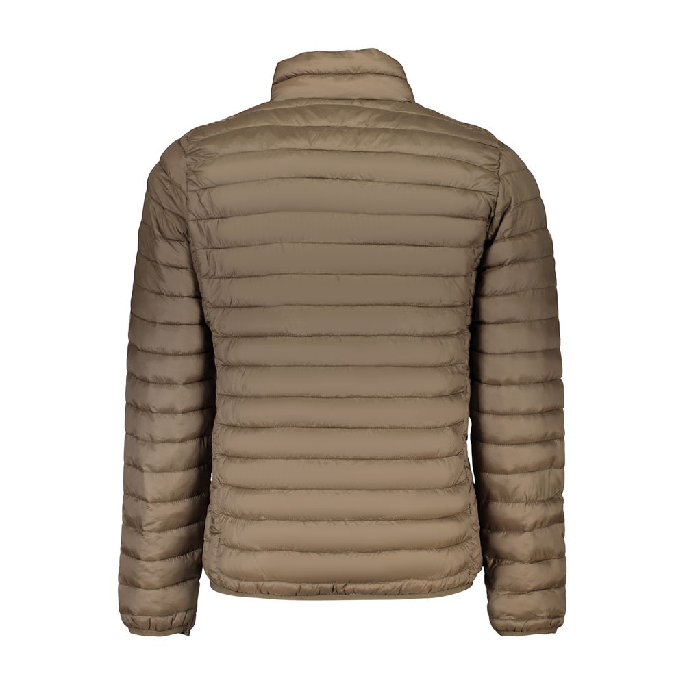 Overcoat by U.S. Grand Polo for men in polyamide & polyester brown & signature features an voluminous silhouette, showcasing distinct lightweight & pockets and a voluminous for a truly voluminous aesthetic.