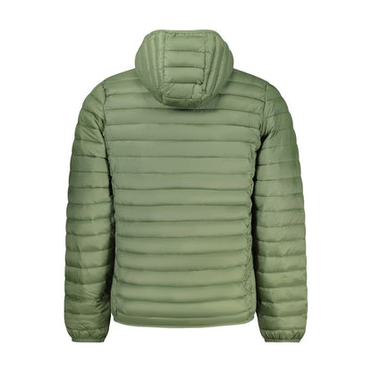 Hooded Windbreaker Jacket by U.S. Grand Polo for men in organic cotton & polyamide polyester blue & green features an enduring silhouette, showcasing technical lightweight, pockets, hooded & windproof and a sophisticated hooded neckline for a truly enduring aesthetic.
