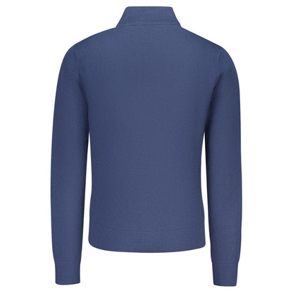 Cardigan by U.S. Grand Polo for men in cotton blue features a nuanced silhouette with a refined and nuanced detailing for a sophisticated look.