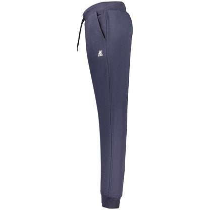 Joggers by U.S. Grand Polo for men in cotton polyester blue & print presents a tailored silhouette, showcasing a tailored and long cut with a refined for a truly tailored aesthetic.