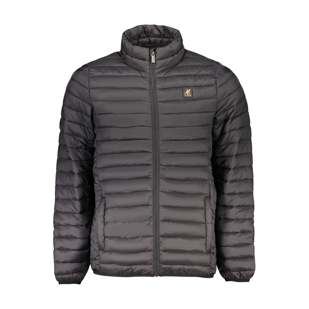 Windbreaker Jacket by U.S. Grand Polo for men in polyamide & polyester black & signature features an enduring silhouette, showcasing technical lightweight, pockets & windproof and a sophisticated for a truly enduring aesthetic.