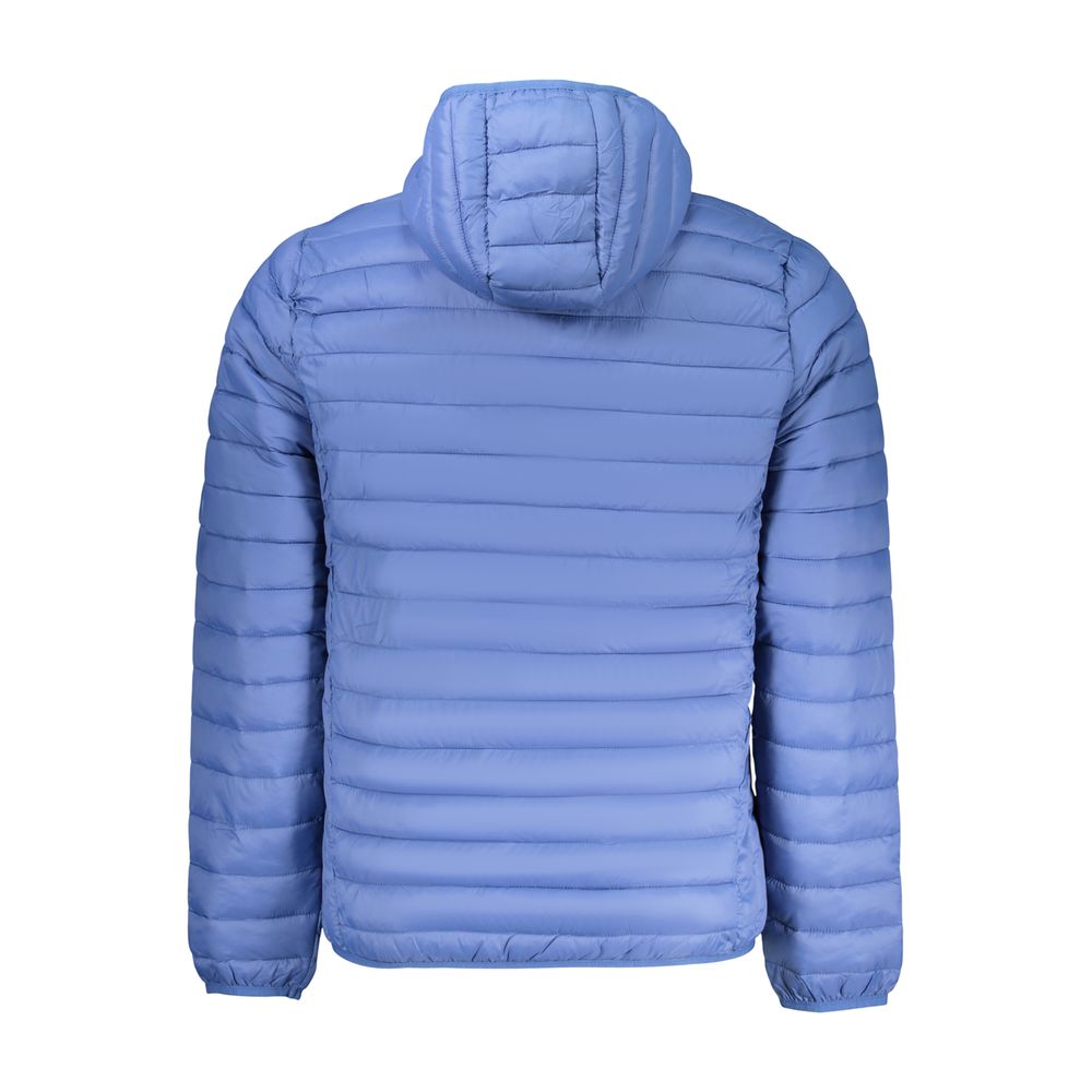 Windbreaker Jacket by U.S. Grand Polo for men in cotton polyester blue & print features an enduring silhouette, showcasing technical pockets & windproof and a sophisticated for a truly enduring aesthetic.