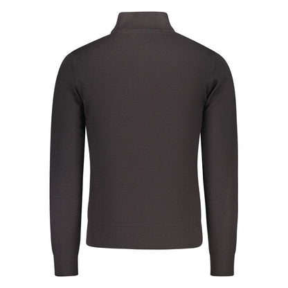 Cardigan by U.S. Grand Polo for men in cotton black & signature showcases a captivating silhouette, artfully detailed with a captivating and for a truly sophisticated captivating look.