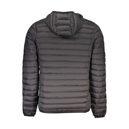 Hooded Windbreaker Jacket by U.S. Grand Polo for men in polyamide & polyester black presents a resilient silhouette, artfully detailed with a sophisticated hooded neckline and functional lightweight, pockets, hooded & windproof for a resilient finish.