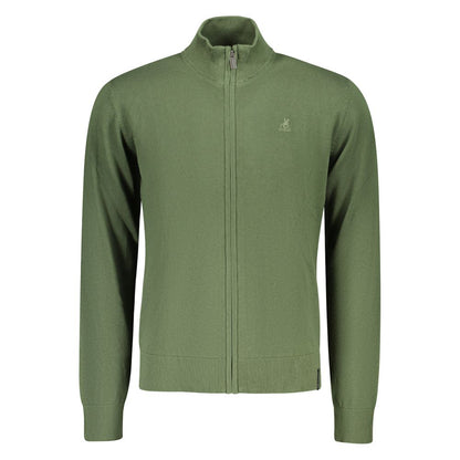 Cardigan by U.S. Grand Polo for men in cotton green features a nuanced silhouette with a refined and nuanced detailing for a sophisticated look.