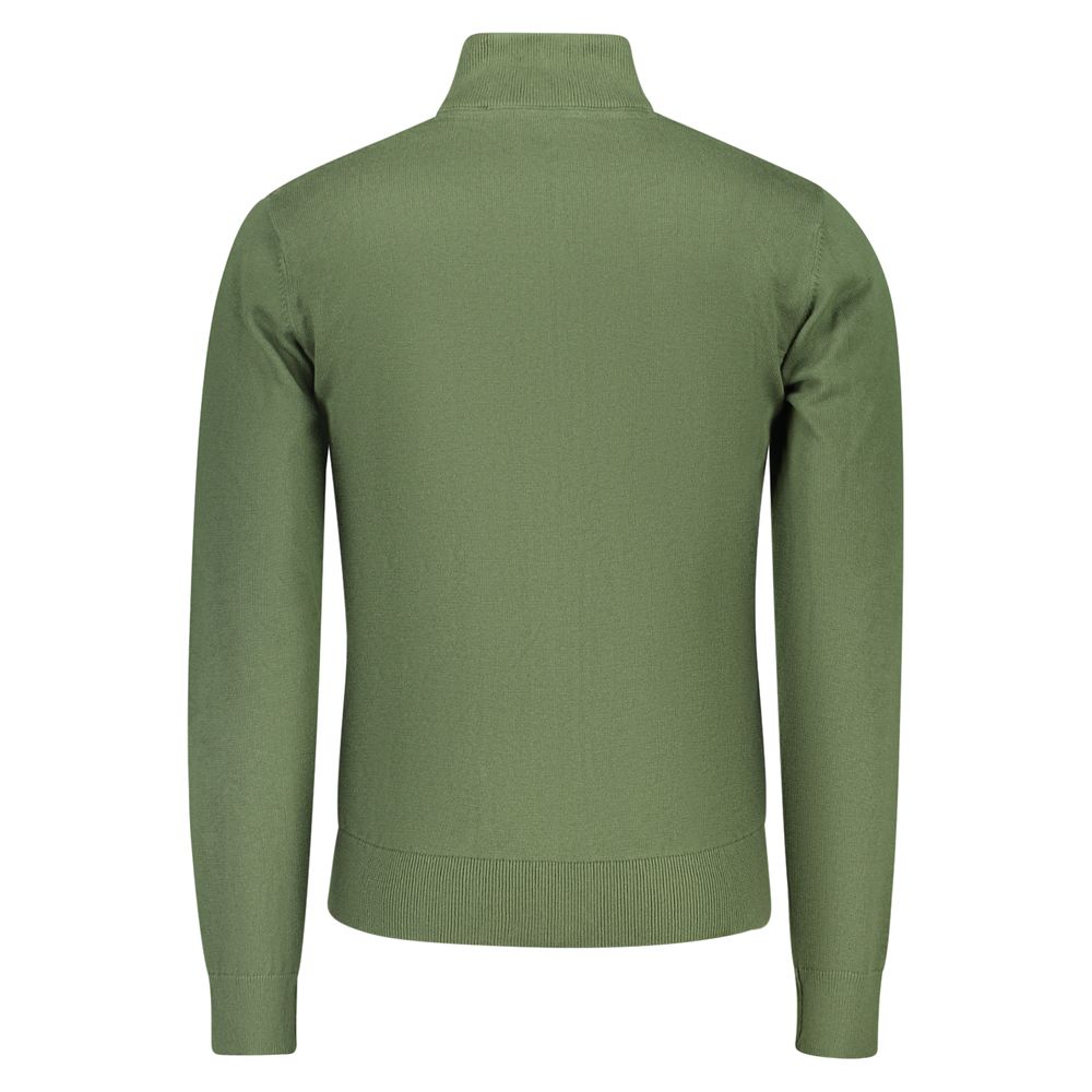 Cardigan by U.S. Grand Polo for men in cotton green features an crisp silhouette, showcasing a sophisticated and detail for a truly crisp finish.