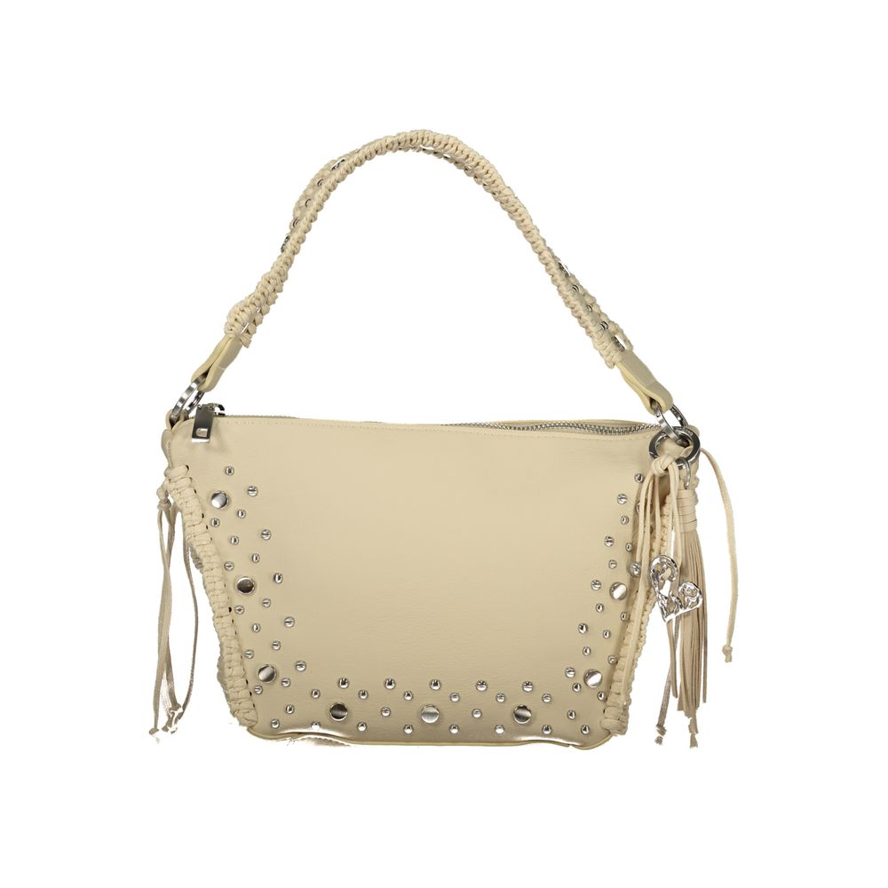Handbag by Desigual for women in polyurethane beige presents a ornamental silhouette, showcasing a secure , ample , and versatile for a ornamental finish.