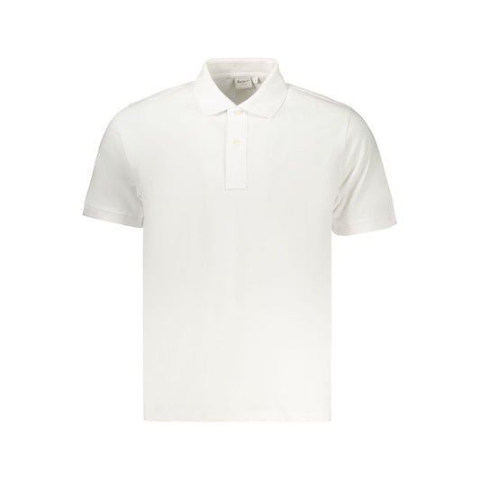 Polo Shirt by Pepe Jeans for men in cotton white presents a crisp silhouette, artfully detailed with a crisp and crisp .