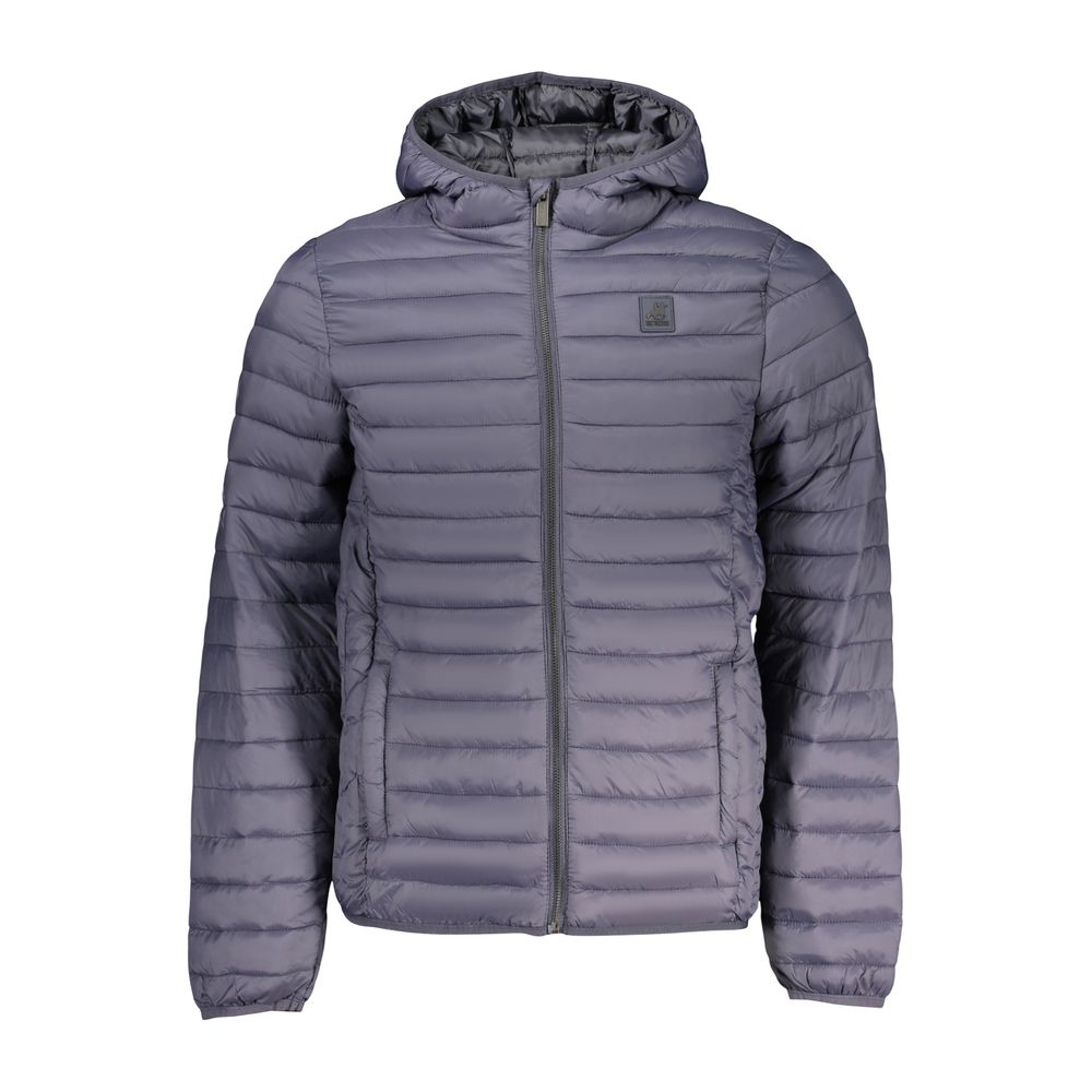 Hooded Windbreaker Jacket by U.S. Grand Polo for men in polyamide & polyester blue features an perennial silhouette with a refined hooded neckline and perennial lightweight, pockets, hooded & windproof for a sophisticated weather-resistant look.