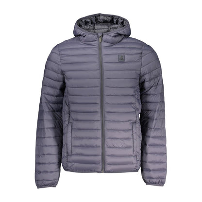 Hooded Windbreaker Jacket by U.S. Grand Polo for men in polyamide & polyester blue features an perennial silhouette with a refined hooded neckline and perennial lightweight, pockets, hooded & windproof for a sophisticated weather-resistant look.