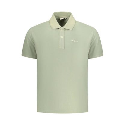Polo Shirt by Pepe Jeans for men in cotton green showcases a enviable silhouette, featuring a refined and for a enviable finish.