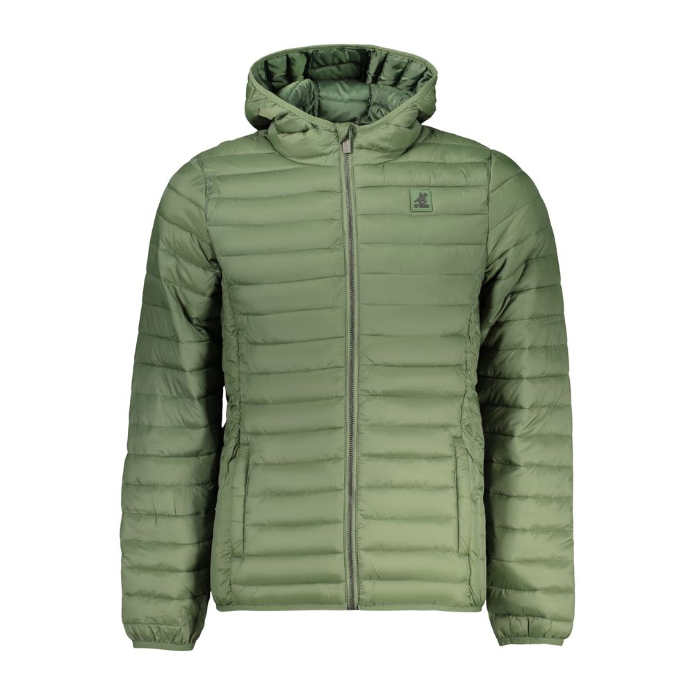 Hooded Windbreaker Jacket by U.S. Grand Polo for men in polyamide polyester & cotton cherry & green presents a resilient silhouette, artfully detailed with a sophisticated hooded neckline and functional pockets, hooded & windproof for a resilient finish.