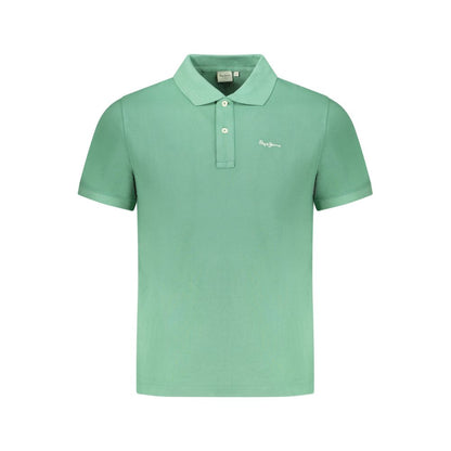 Polo Shirt by Pepe Jeans for men in cotton green presents a crisp silhouette, artfully detailed with a crisp and crisp .