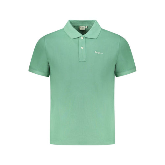 Polo Shirt by Pepe Jeans for men in cotton green presents a crisp silhouette, artfully detailed with a crisp and crisp .