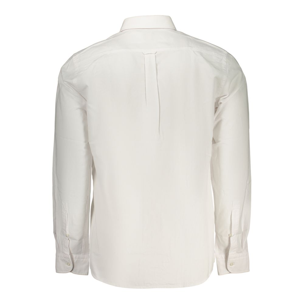 Dress Shirt by Hugo Boss for men in cotton white showcases a sleek silhouette, elegantly detailed with a sleek and for a sleek finish.