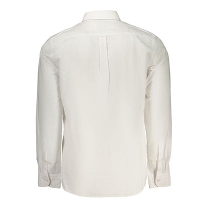 Dress Shirt by Hugo Boss for men in cotton white showcases a sleek silhouette, elegantly detailed with a sleek and for a sleek finish.