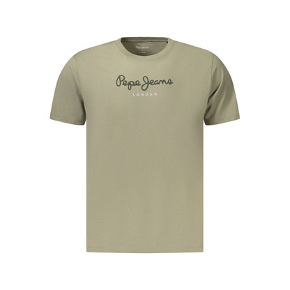 T-Shirt by Pepe Jeans for men in cotton green showcases a dramatic silhouette, elegantly detailed with a dramatic and for a truly dramatic finish.
