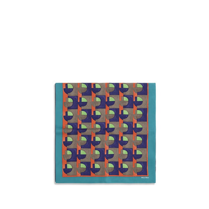 Scarf by Miu Miu for women in silk multicolor, patterned & print features a timeless silhouette, artfully capturing the essence of the timeless Silk Scarf design for a sophisticated look.