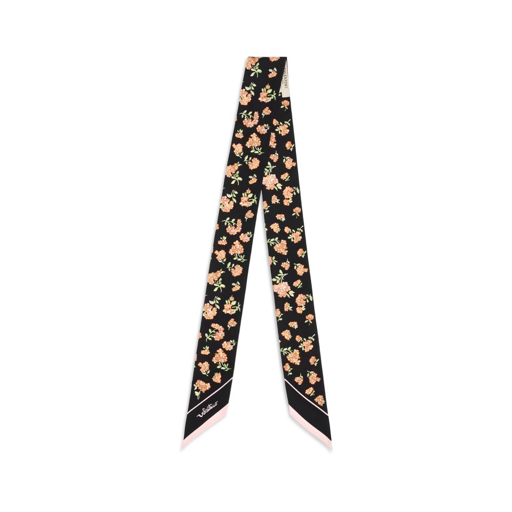 Scarf by Valentino Garavani for women in silk multicolor presents a effortlessly chic silhouette, artfully capturing the essence of the effortlessly chic Silk Scarf design for a sophisticated look.
