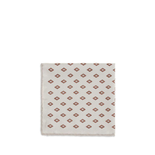 Scarf by Brunello Cucinelli for men in silk multicolor & patterned showcases a eye catching silhouette, artfully capturing the essence of the eye catching Silk Scarf design for a sophisticated look.