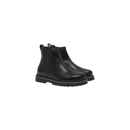 Ankle Winter Boots by Birkenstock for women in leather black features an aerodynamic silhouette from the Women's Leather Ankle Winter Boots collection, showcasing a aerodynamic and refined for an aerodynamic look.