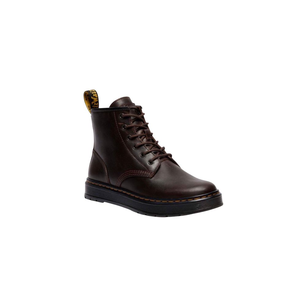 Sneakers by Dr. Martens for men in horse leather & rubber brown presents a sumptuous silhouette as Men's Athletic Casual Horse Leather & Rubber Sneakers, expertly defined by a sumptuous athletic casual style for a sumptuous, high-fashion look.