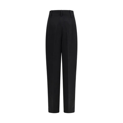 Casual Pants by Max Mara for women in linen black & natural presents a refined pantology silhouette, artfully defined by a refined pantology regular-fit, long, and a sophisticated .