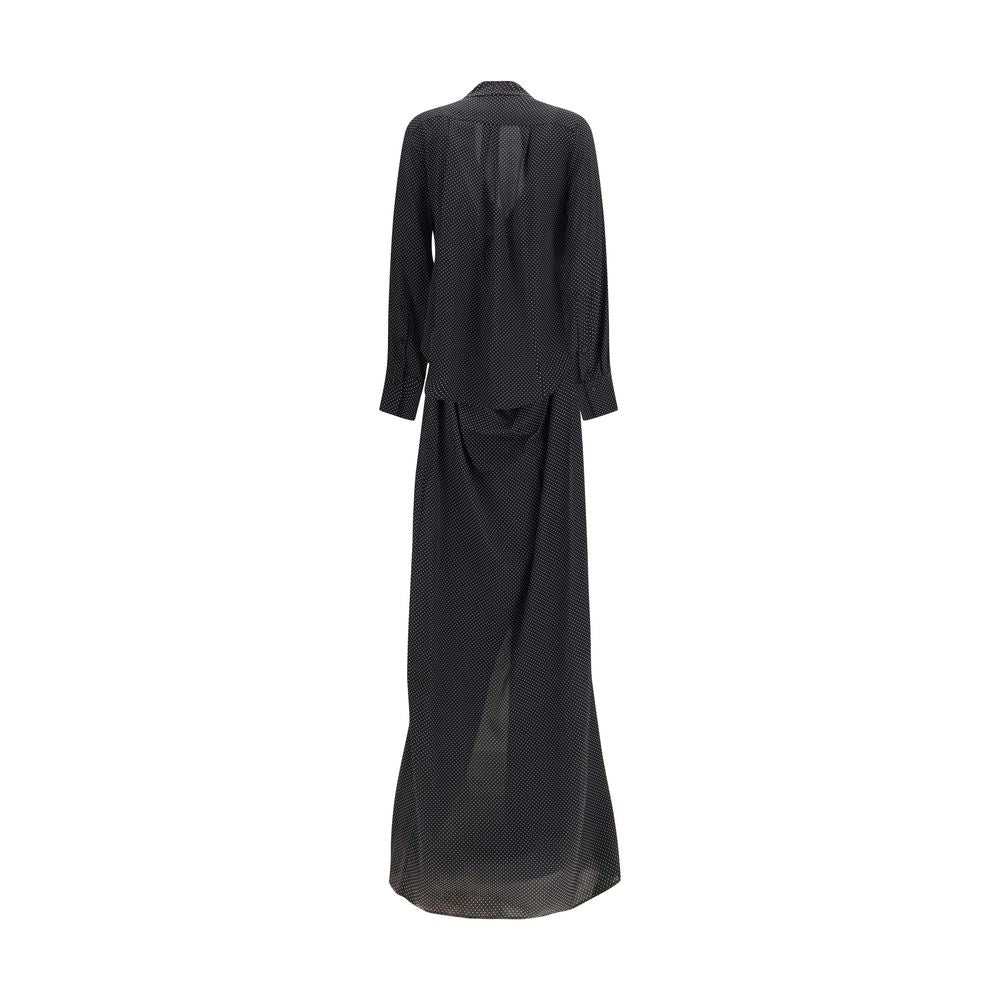 Dress by SA SU PHI for women in silk crepe black & patterned features an magnificent silhouette, artfully detailed with a magnificent and that flows into an magnificent maxi long.