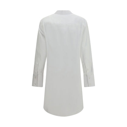 Dress by Maison Margiela for women in cotton white showcases a striking silhouette, elegantly detailed with a , refined , and a striking short mini for a striking finish.