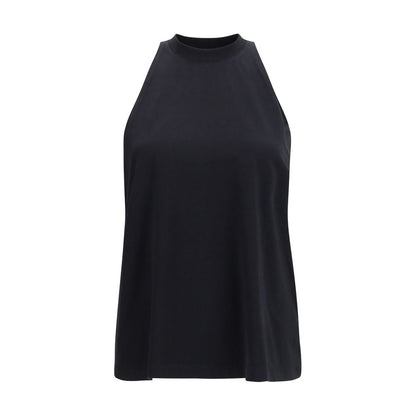 Tank Top by Darkpark for women in stretch cotton black showcases a streamlined Milla Women's Regular Fit Round Neck Stretch Cotton Tank Top design with a streamlined sleeveless and round neckline.