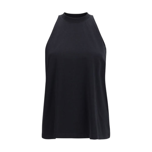 Tank Top by Darkpark for women in stretch cotton black showcases a streamlined Milla Women's Regular Fit Round Neck Stretch Cotton Tank Top design with a streamlined sleeveless and round neckline.