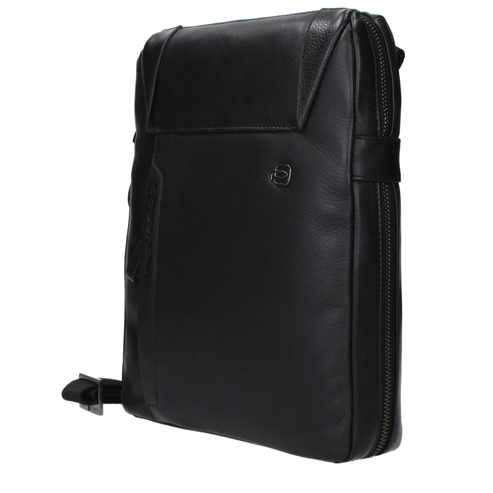 This Crossbody Messenger Bag by Piquadro for men in leather black presents a versatile silhouette from the Leather Crossbody Messenger Bag collection, featuring a secure , ample , and versatile crossbody-strap & adjustable-strap.