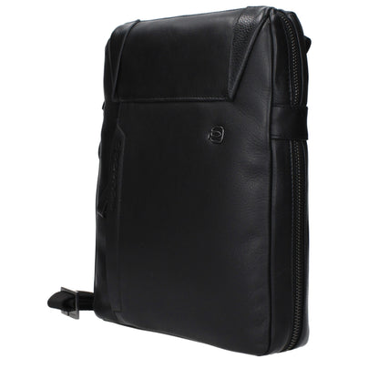 This Crossbody Messenger Bag by Piquadro for men in leather black presents a versatile silhouette from the Leather Crossbody Messenger Bag collection, featuring a secure , ample , and versatile crossbody-strap & adjustable-strap.