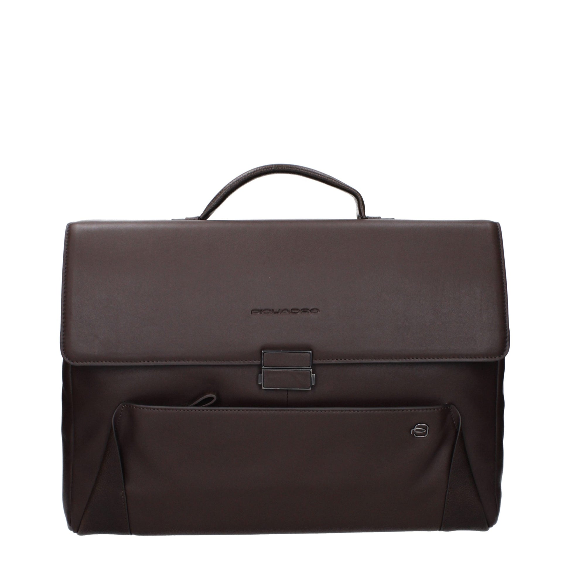 Briefcase by Piquadro for men in leather brown presents a architectural silhouette, perfectly capturing the Leather Briefcase aesthetic with a secure , ample laptop-compartment, and versatile adjustable-strap.