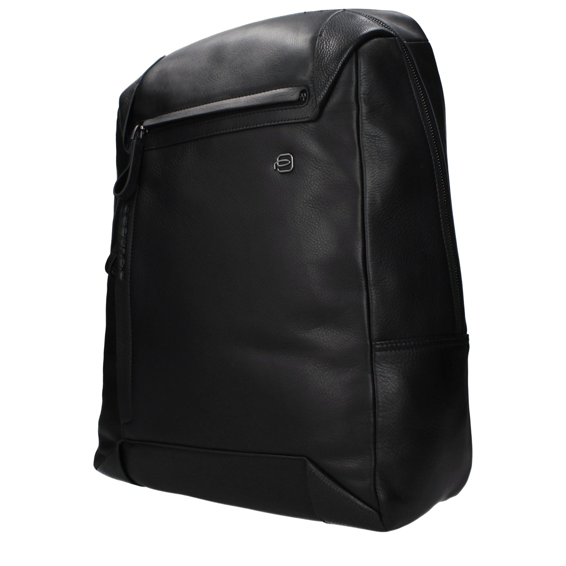 Backpack by Piquadro for men in leather black presents a stately Leather Backpack design, showcasing a secure with ample and versatile backpack-strap & adjustable-strap for a stately finish.