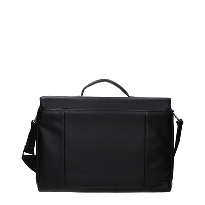 Piquadro Leather Briefcase - Black
