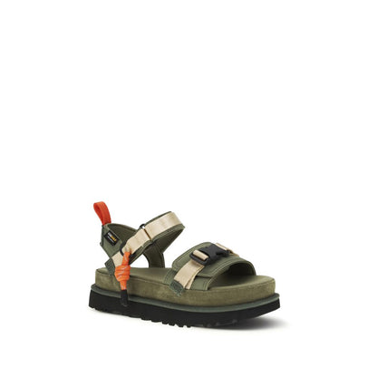 UGG Cordura Women's & Polyester Flat Ankle Strap Sandals - Bicolour Natural