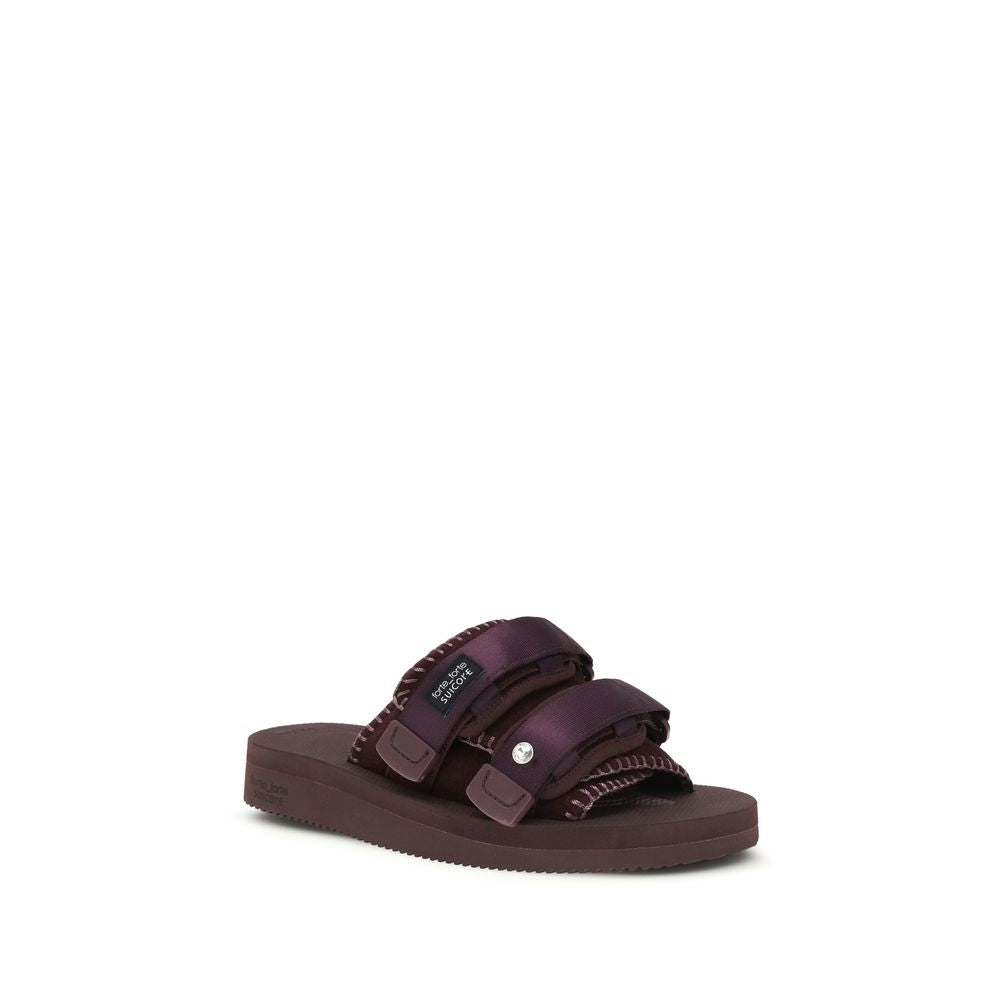 Flat Sandals by Forte_Forte for women in polyester & bos taurus calf leather black features an exquisite silhouette, showcasing the exquisite Women's Polyester & Bos Taurus Calf Leather Flat Sandals with a flat and .