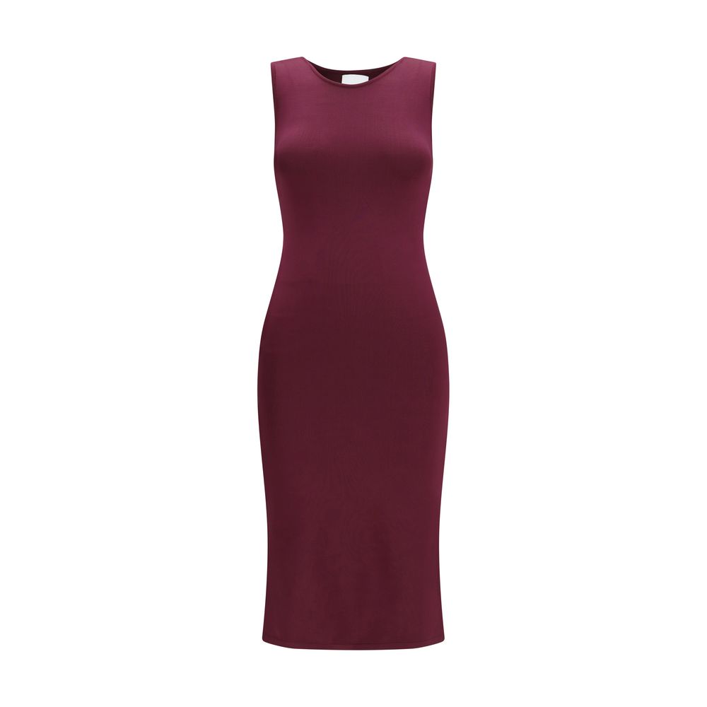 Dress by SA SU PHI for women in silk purple features an eye catching silhouette with a sophisticated , elegant sleeveless, and a refined long for a eye catching aesthetic.