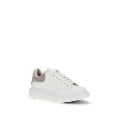 Sneakers by Alexander McQueen for men in bos taurus calf suede leather white & signature presents a on trend silhouette from the Men's Chunky Bos Taurus Calf Suede Leather Sneakers collection, showcasing a on trend chunky style for an elevated aesthetic.