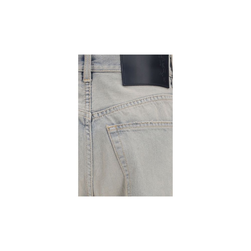 Jeans by Haikure for women in denim cotton blue & natural features a refined silhouette with a refined straight, relaxed-fit & regular-fit, defined by a and a refined long for a refined finish.