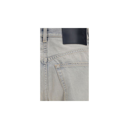 Jeans by Haikure for women in denim cotton blue & natural features a refined silhouette with a refined straight, relaxed-fit & regular-fit, defined by a and a refined long for a refined finish.